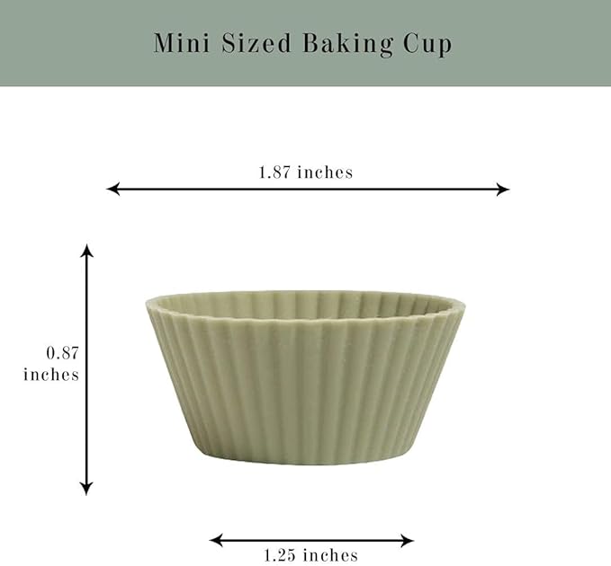 The Silicone Kitchen Reusable Mini Silicone Baking Cup, BPA Free, Dishwasher - Image 5
