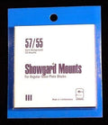 Pre-Cut Black Stamp Mounts Size 57/55 by Showgard