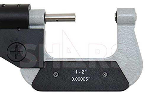 Shars 1-2"/25-50mm Electronic Screw Thread Micrometer, .00005" Resolution, 60 Degree Anvils303-2437 P]