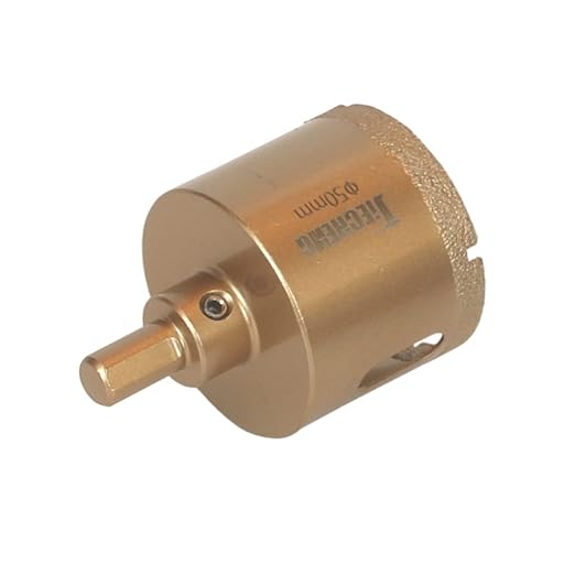 Brazed Diamond 2 inch Hole Saw with Center Drill Bit for Ceramic,Porcelain,Tile,Glass,Granite Quartz,Marble,Gemstone,Dry Drilling 50mm