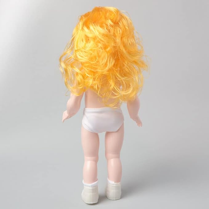 3 Golden Blonde Full‑Body Dolls – Plastic Craft Doll Models - Image 6