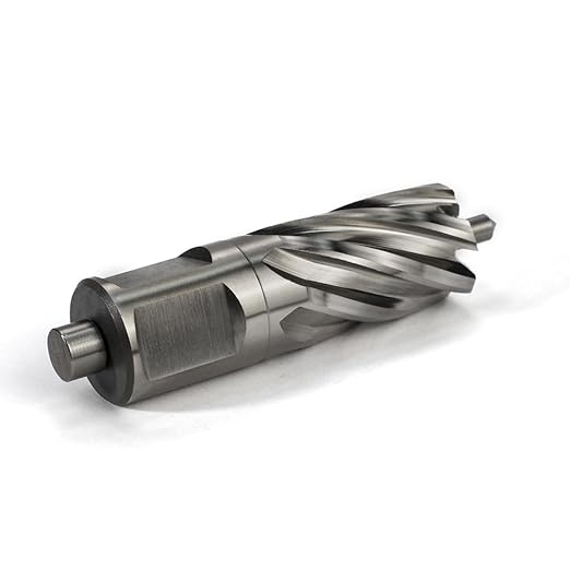 OSCARBIDE 3/4"x1"Annular Cutter,3/4 inch Weldon Shank,3/4 inch Cutting Diameter,1 inch Depth of Cut,2 Flat Mag Drill Bit with Pilot Pin for Magnetic Drill Press,1 Piece