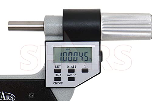 Shars 1-2"/25-50mm Electronic Screw Thread Micrometer, .00005" Resolution, 60 Degree Anvils303-2437 P]