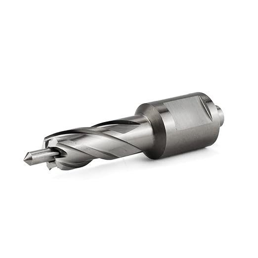 OSCARBIDE 1/2"x1" Annular Cutter,3/4 inch Weldon Shank,1/2 inch Cutting Diameter,1 inch Depth of Cut,2 Flat Mag Drill Bit with Pilot Pin for Magnetic Drill Press,1 Piece