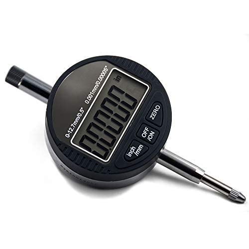 Electronic Digital Dial Indicator Gage Gauge Inch/Metric Conversion 0-0.5 Inch/12.7 mm 0.00005 Inch/0.001mm