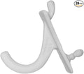 PegPro® J Hooks Kit for Modern Plastic or Metal Pegboard – Durable Plastic Pegboard Hooks - For Garage, Kitchen, Craft Room, and more (J Hook - 24 Pack, White)
