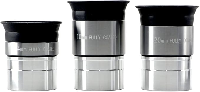 1.25-Inch Telescope Eyepiece Set, 4mm 10mm 20mm | Multi-focal eyepiece kit; - Image 2
