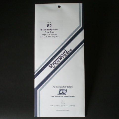 Strip Style Black Stamp Mounts Size 82 by Showgard