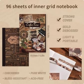 emmoolife Scrapbooking Supplies Kit, Coffee Vintage Aesthetic Scrapbook Kit - Image 3