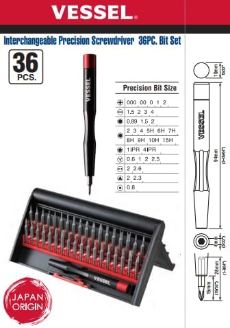 PRECISION SCREWDRIVER 36PCS BIT SET(English)