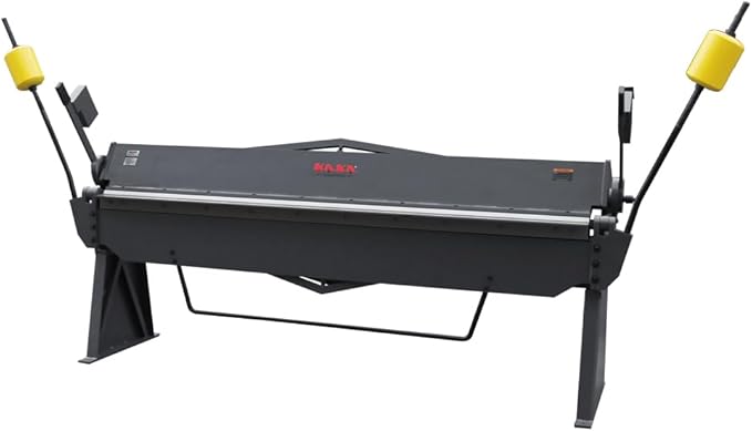 KAKA INDUSTRIAL Sheet Metal Brake, 100-Inch Heavy-Duty Metal Brake Bender, 12-Gauge Mild Steel Capacity Aluminum Brake, Floor Model Metal Break W-10012