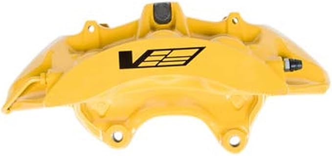 GM Genuine Parts 172-2521 (20982719) Yellow Front Driver Side Disc Brake Caliper Assembly with Cadillac V Logo