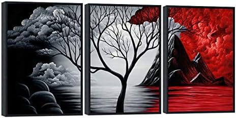 Wieco Art Extra Large Size Framed Canvas Art Prints Wall Art the Cloud Tree by WiecoArt