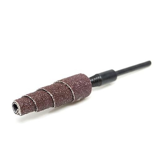 Benchmark Abrasives Aluminum Oxide Tapered Sanding Cartridge Rolls for Blending Deburring Polishing Sanding Metals, Rotary Sander - Drill & Die Grinder Abrasives (10 Pack)(1/2" x 1-1/2", 120 Grit)