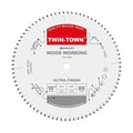 TWIN-TOWN 10-Inch 80-Tooth ATB Fine Finish Wood Cutting Circular Saw Blade, 5/8 Inch Arbor, Compatible with Table and Miter Saws, Premium Quality Woodworking Saw Blade