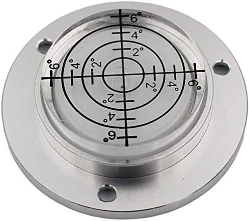 XMLEI Aluminum Alloy universal level Mini Level Round Bubble Spirit Level Diameter 50mm Height 11.5mm（1PCS） (white)