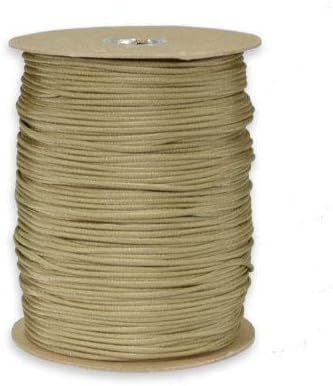 The Paracord Store | Type III 550 Paracord - 1000 FT Spool, Tan | Heavy Duty 7 Strand Tactical Paracord - USA Made Nylon Outdoor Parachute Cord for Camping, Fishing & More - Survival Cord