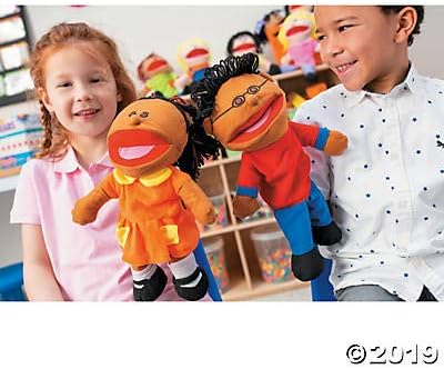 Fun Express Hand Puppets for Kids, 8 Multicultural, 14 Inch | Plush - Image 6