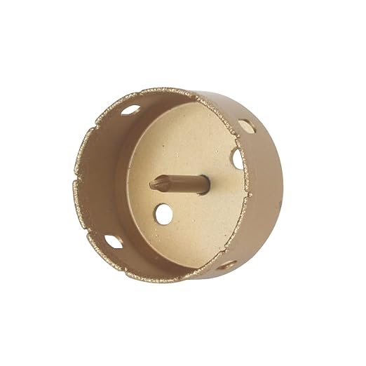 Brazed Diamond 2-1/2 inch Hole Saw with Center Drill Bit for Ceramic,Porcelain,Tile,Glass,Granite Quartz,Marble,Gemstone,Dry Drilling 65mm