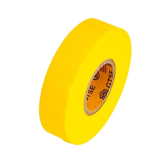 GTSE Yellow Electrical Tape, 120 Rolls Bulk Box – Waterproof, Industrial Grade Vinyl, 3/4 in x 66ft– Strong Self-Adhesive PVC Electric Tape for Wire Insulation, 7 Mil, 600V – UL/CSA Listed