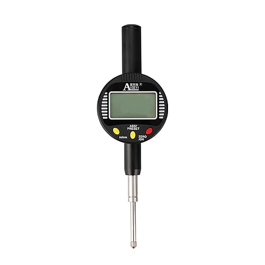 Digital dial Gauge, with a Range of 0-1in/25.4mm and a Digital Indicator Accuracy of 0.001mm/0.00005 "Metric and Imperial Measure Tool Electronic Dial Gauge (ACE-Q25)