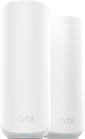 NETGEAR Orbi 370 Series Dual-Band WiFi 7 Mesh Network System for Home (RBE372) – Wireless Router + 1 Extender, Security Features, 5 Gbps, Covers 4,000 sq.ft., 70 Devices, 2.5GB Internet Port, BE5000