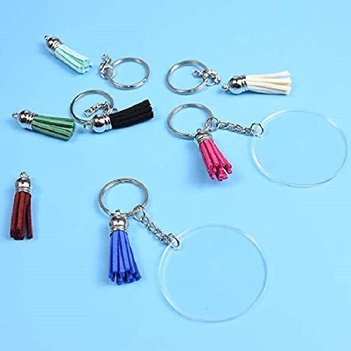 KINGFOREST 120PCS Acrylic Keychain Blanks Kit - Image 6
