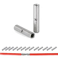 100 PCS Non-Insulated Butt Connectors Kit, AWG 22-16 Wire Ferrules, Electrical Wire Connectors Crimp Ferrule Terminals Kit-BN1.25