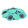 BHA Green Zirconia with Grind Aid Quick Change Sanding Discs Type R Male Roll On, 2" (120 Grit) - 25 Pack