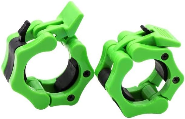 Barbell Clamps 2 inch, Heavy Duty Exercise Collars 2" Quick Release Pair of Locking Pro Olympic Weight Bar Plate Locks Collar Clips for Workout Weightlifting Fitness Training (Green£©