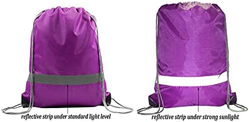 BeeGreen 20 Pieces Purple Drawstring Backpacks Bulk, Draw String Bags - Image 4