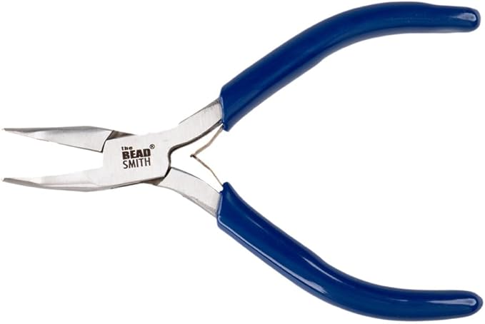 Craft County Comfort Grip Chain Nose Pliers – For Bending Wire, Closing Bead Tips, Manipulating Jump Rings, and Forming Loops (Bent)