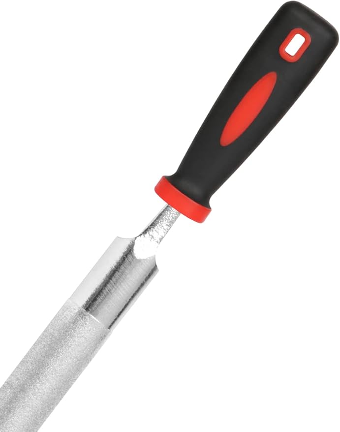 YKLP 8inch Diamond Coated File Plastic Handle Hand Tools for Grinding on Glass, Stone, Marble, Rock, Bone (4 Pcs)