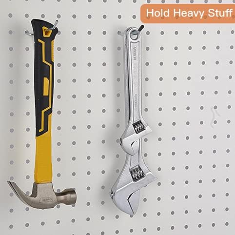2 Inch 50-Pack,Sturdy and Durable L Shape Galvanized Metal suitbale for 1/4 and 1/8 Pegboard Hooks with Rubber Tipped,Pegboard Hooks for Garage,Office,Kitchen,Store(Silver)
