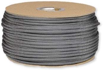 The Paracord Store | Type III 550 Paracord - 250 FT Spool, Charcoal Grey | Heavy Duty 7 Strand Tactical Paracord - USA Made Nylon Outdoor Parachute Cord for Camping, Fishing & More - Survival Cord