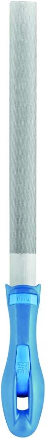 Pferd 10" Half-Round Hand File with Handle, American Pattern, Double Cut, Medium, 15/16" Width, 9/32" Thickness - Part 11027P