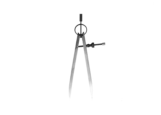 PEC Tools Spring Divider Caliper, Solid Nut, Drafting Ruler Tool, Suitable for Woodworking, Metalworking, and Geometric Drawing (12 inches)
