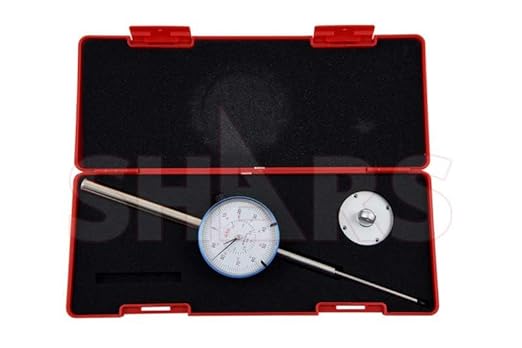 Shars 3" High Precision Large White Dial Indicator, 0.001" Graduation, 0-100 Reading AGD3 New 303-3216 R