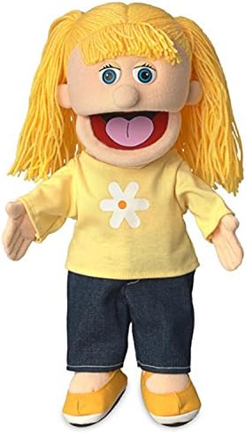 14" Katie, Peach Girl, Hand Puppet by SillyPuppets