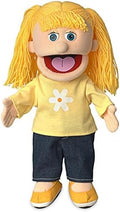 14" Katie, Peach Girl, Hand Puppet by SillyPuppets