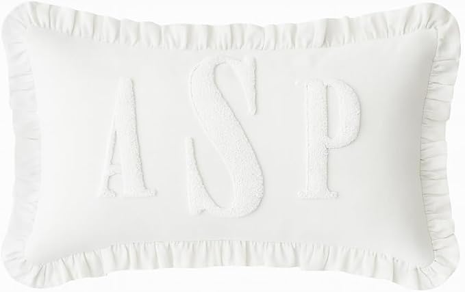 mia'spillow lab Monogrammed Custom Name Punch Needle Pillow, Personalized Pillow by MiasPillowLab