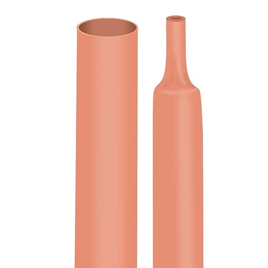 XHF 1 Inch 4Ft 3:1 Waterproof Heat Shrink Tubing Roll Marine Grade Adhesive Lined Heat Shrink Tube, Insulation Sealing Oil-Proof Wear-Resistant Orange