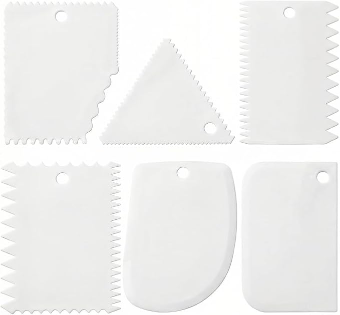 LRONG 6PCS Pottery Tools Plastic Clay Scraper Set Scraping Handle Carved Soft by Unknown