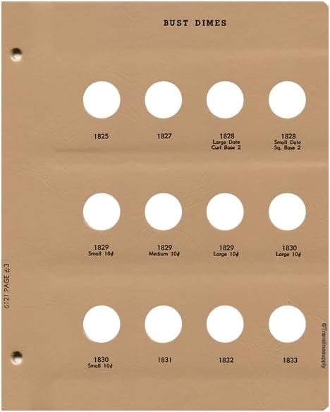 Dansco US Bust Dime Coin Album 1796-1837 #6121 - Image 3