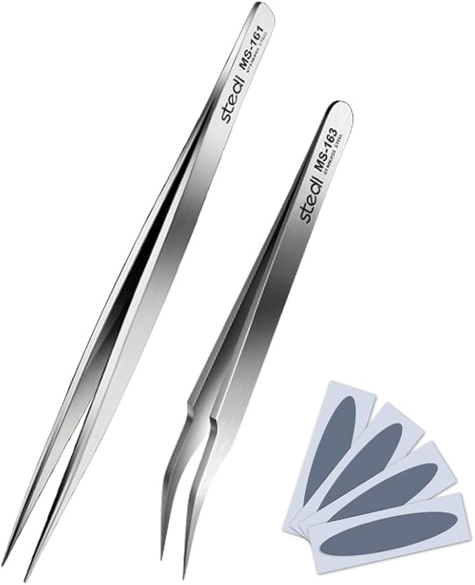 stedi 2PCS Precision Thickened Tweezers Set, Model Hobby Making Tools | by Stedi
