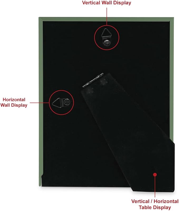 Isaac Jacobs 6x8 Green Metal Rope Border Picture Frame, Horizontal & Vertical - Image 3