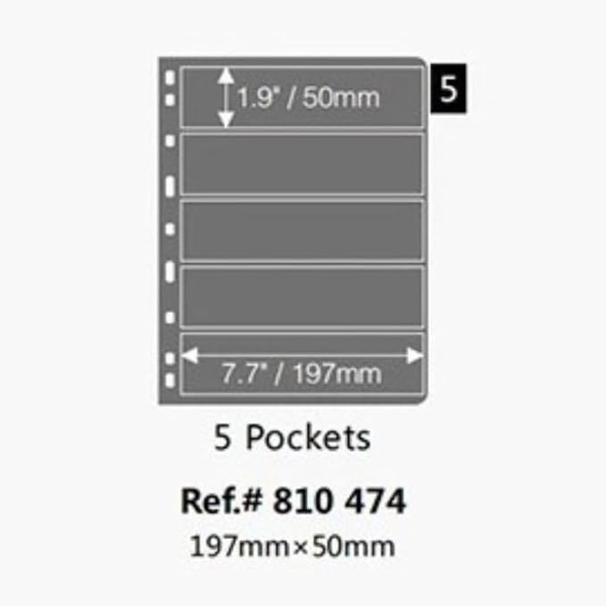 10Pcs Standard 9-Hole Double-Sided Album Inner Sheets Card Stamp Banknote - Image 2