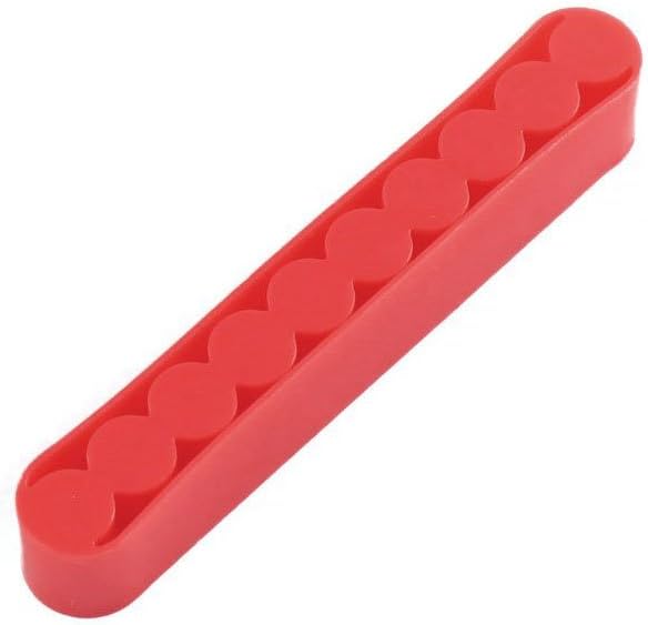 20Pcs 10 Holes Hex Shank Screwdriver Bit Holder, Plastic Screwdriver Head Storage Case, Drill Bit Storage Case, Screwdriver Head Holder Organizer Fit for Hex Shank, Red