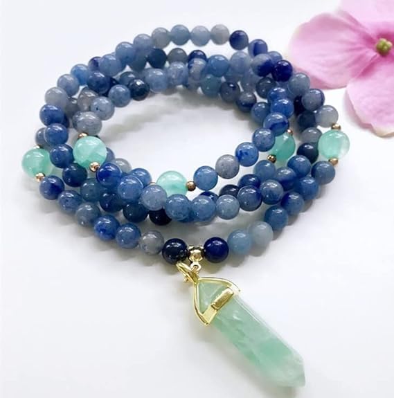 Zenkeeper About 180 Pcs Blue Aventurine Beads - Image 3