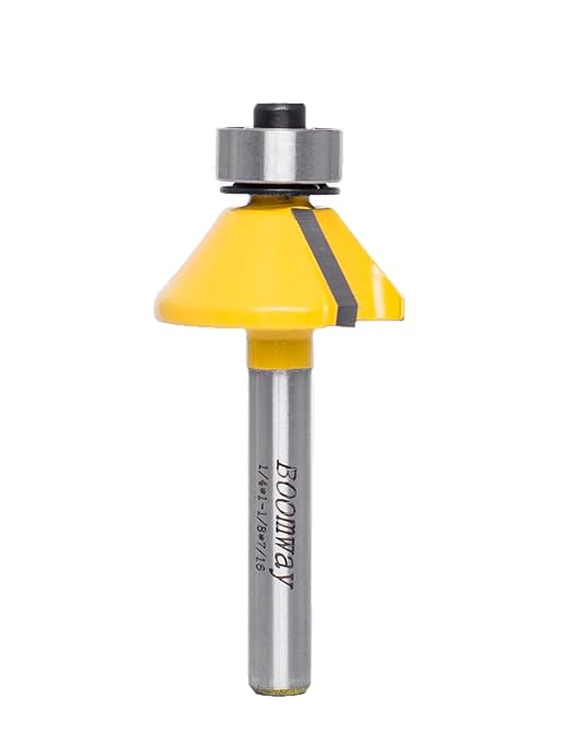 Chamfer Router Bits, Bevel Edge Forming(45 °-7/16''length-1/4''Shank)